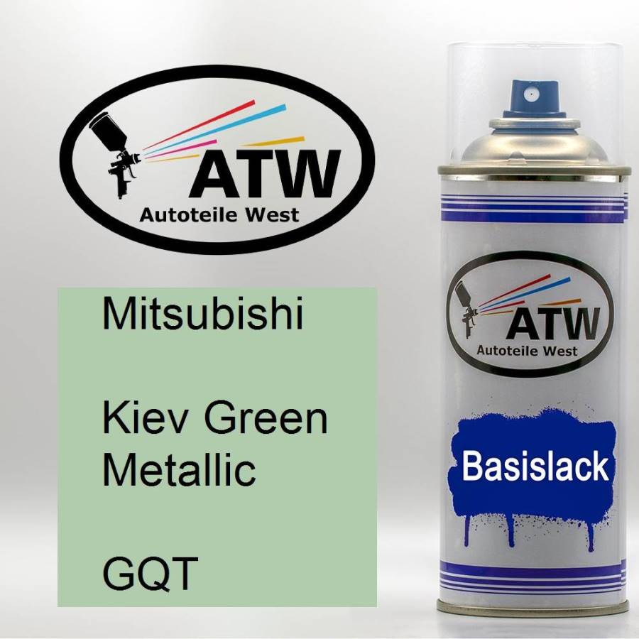 Mitsubishi, Kiev Green Metallic, GQT: 400ml Sprühdose, von ATW Autoteile West.
